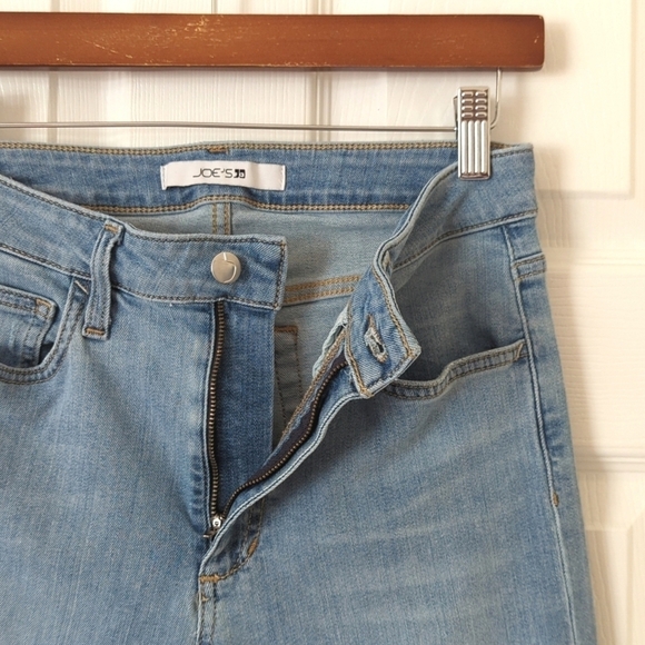 Joe's Jeans Classic Light Wash High Waisted Cropped Raw Hem Boot Cut Jeans 27 - Picture 7 of 15
